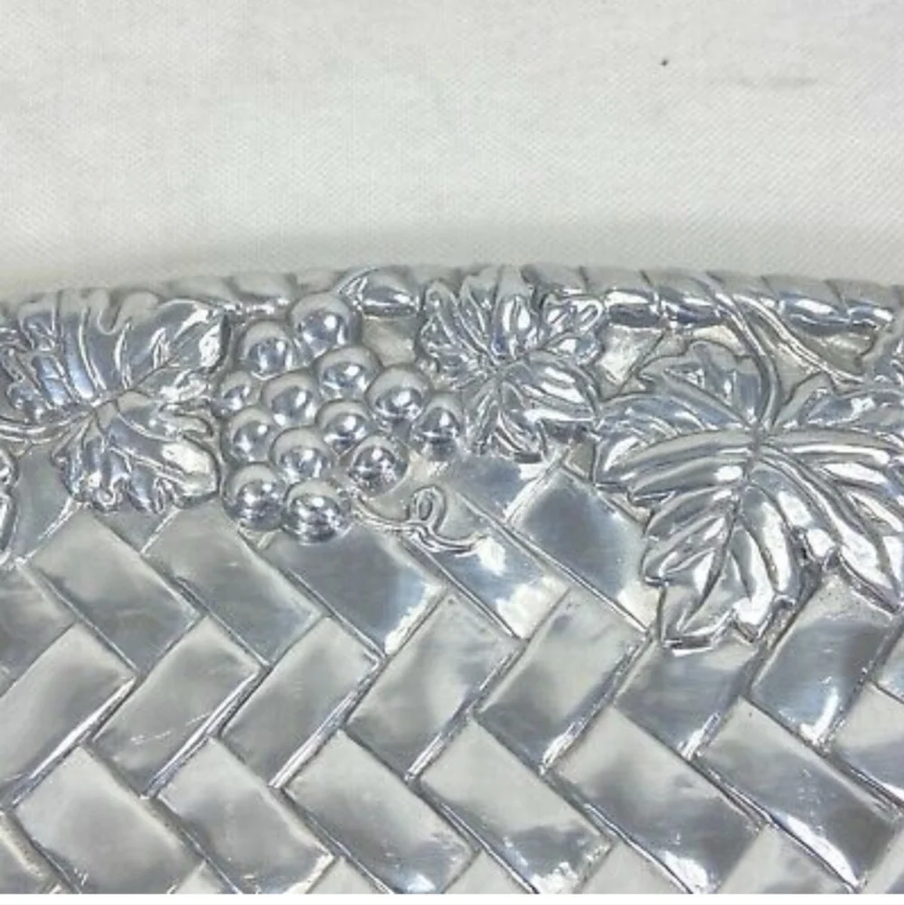 LENOX Grape Weave Bread Tray Metal Alloy 14” x 7” - Retired BEAUTIFUL